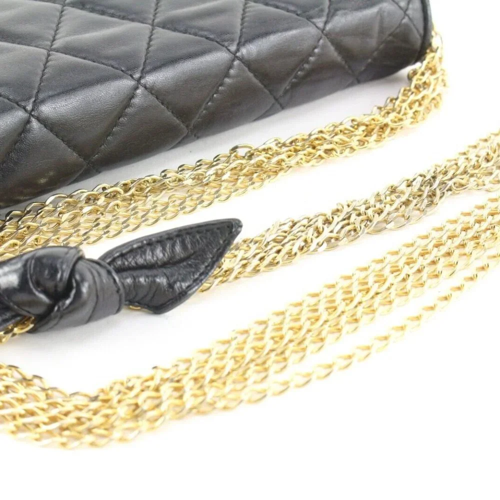 CHANEL black quilted